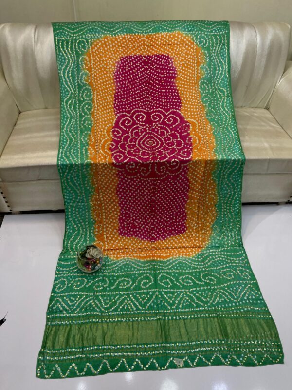 Pure Indian Gajji silk Dupatta - Image 10