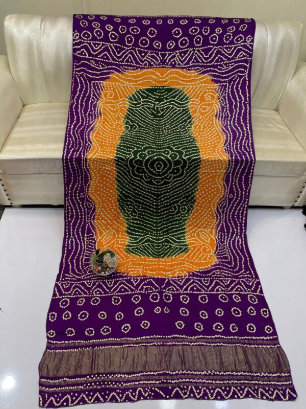 Pure Indian Gajji silk Dupatta - Image 9