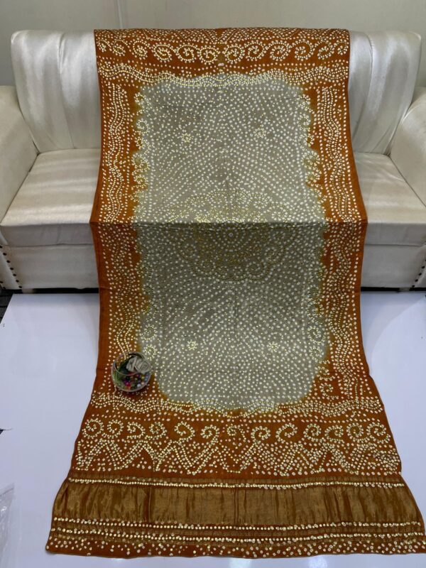 Pure Indian Gajji silk Dupatta - Image 6