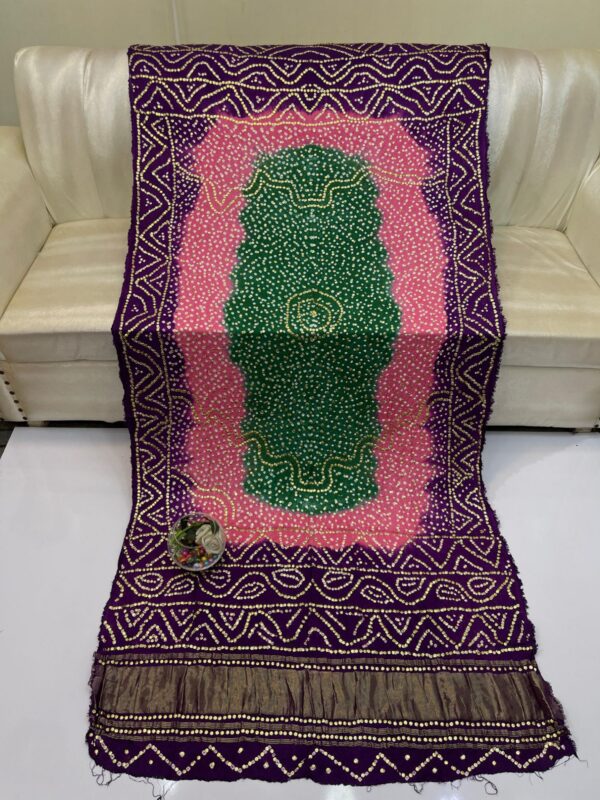 Pure Indian Gajji silk Dupatta - Image 5