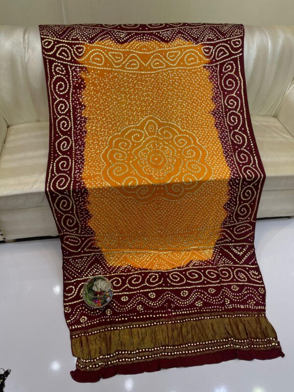 Pure Indian Gajji silk Dupatta - Image 2