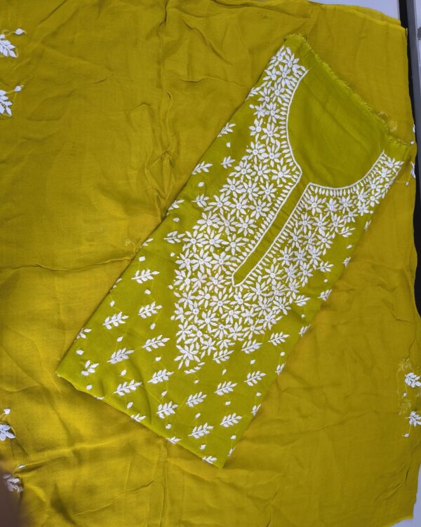 Lawn Gota Embellished 3PC Suit with Tie-Dye Dupatta - Image 6