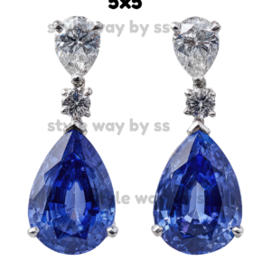 stone broch blue pair