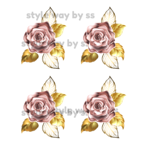 2 in 1 Meatllic roses