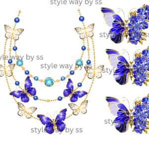 Metallic look Neckline set