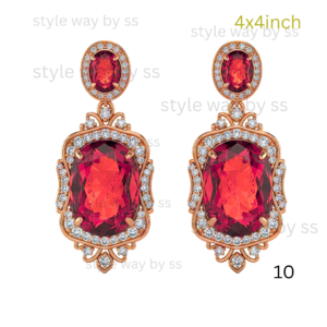 stone Broch in 3 colors pair