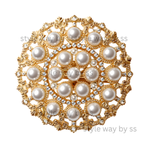 Golden Pearl Broch