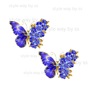 Butterfly Broch style pair