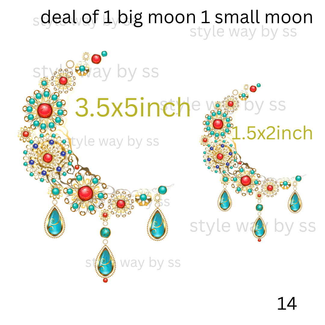 Pair of moon broch style