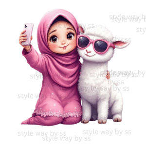 Selfie girl with goat